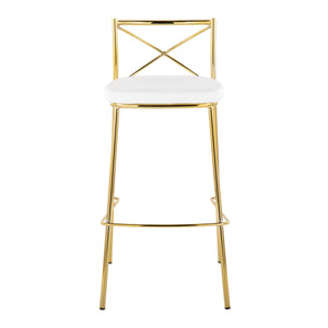 Modern Charlotte - Contemporary Fixed Height Barstool (Set of 2)