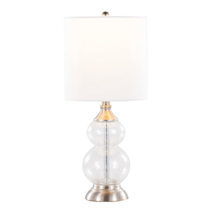 Belle Modern Seeded Glass Table Lamps – Set of 2