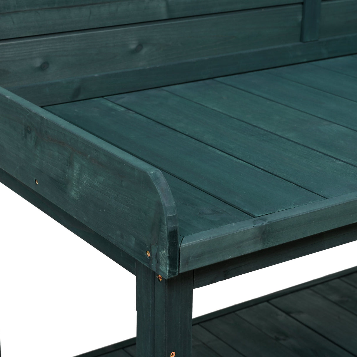 TOPMAX 65' Large Wooden Farmhouse Rustic Outdoor Potting Bench Table