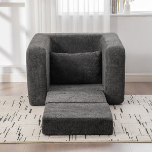 40" Foldable Single Sofa Bed with Armrest & Backrest