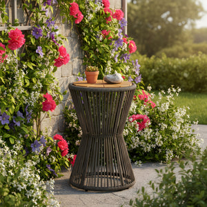 Outdoor Side Table, Dark