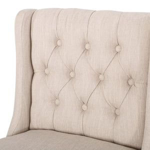 Solstara - Upholstered Dining Barstool With Button Tufted And Wing Back