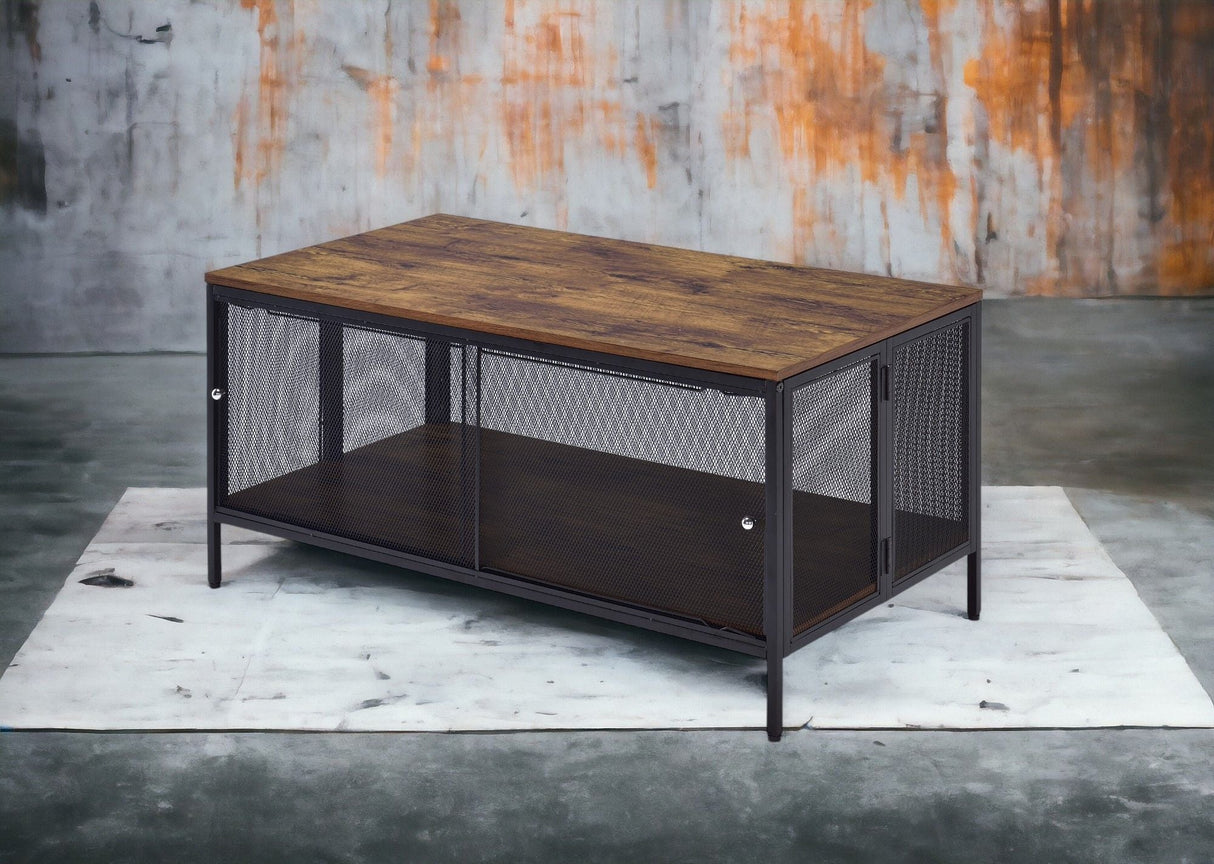 Winam Coffee Table - Antique Oak / Black