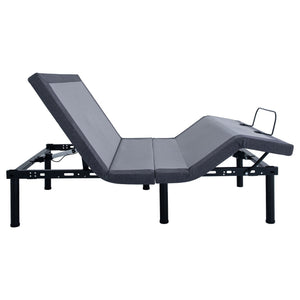 California King Adjustable Bed Base With Ergonomic Support And Wireless Remote Control - Black