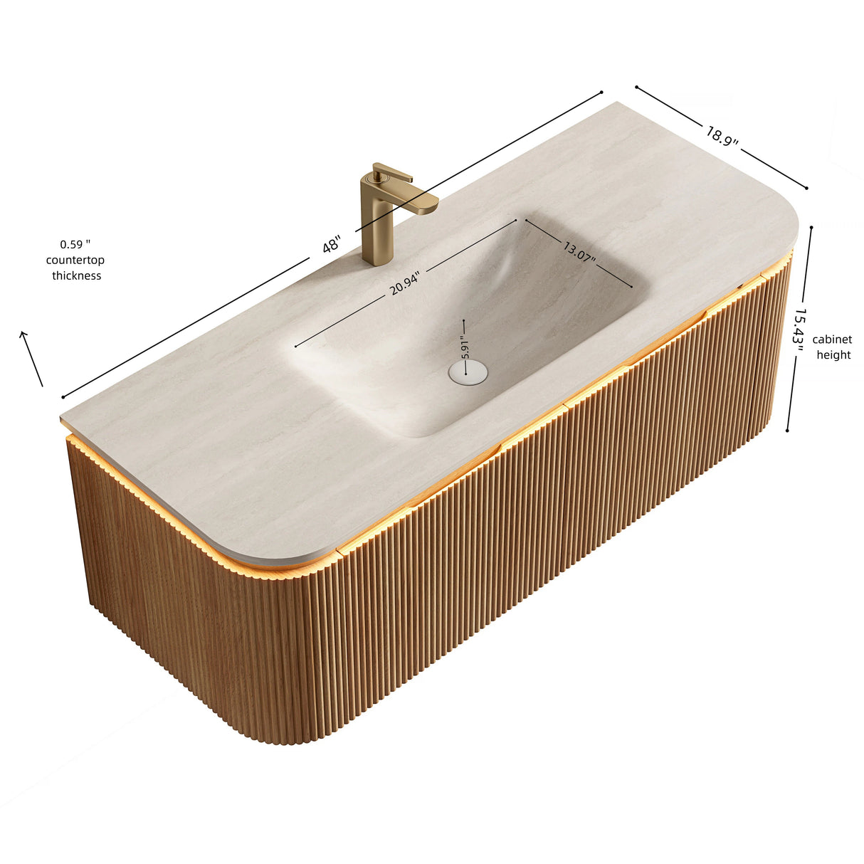DIEN 48'' Bathroom Vanity & Sink