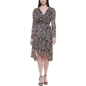 Tommy Hilfiger Women's Chiffon Metallic Midi Dress