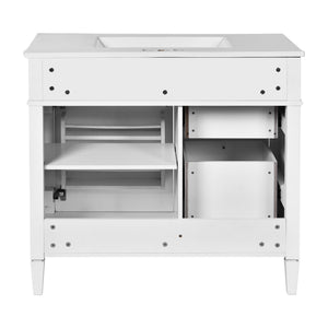 Bathroom Vanity With Top Sink, 2 Drawers And Tip Out Drawer