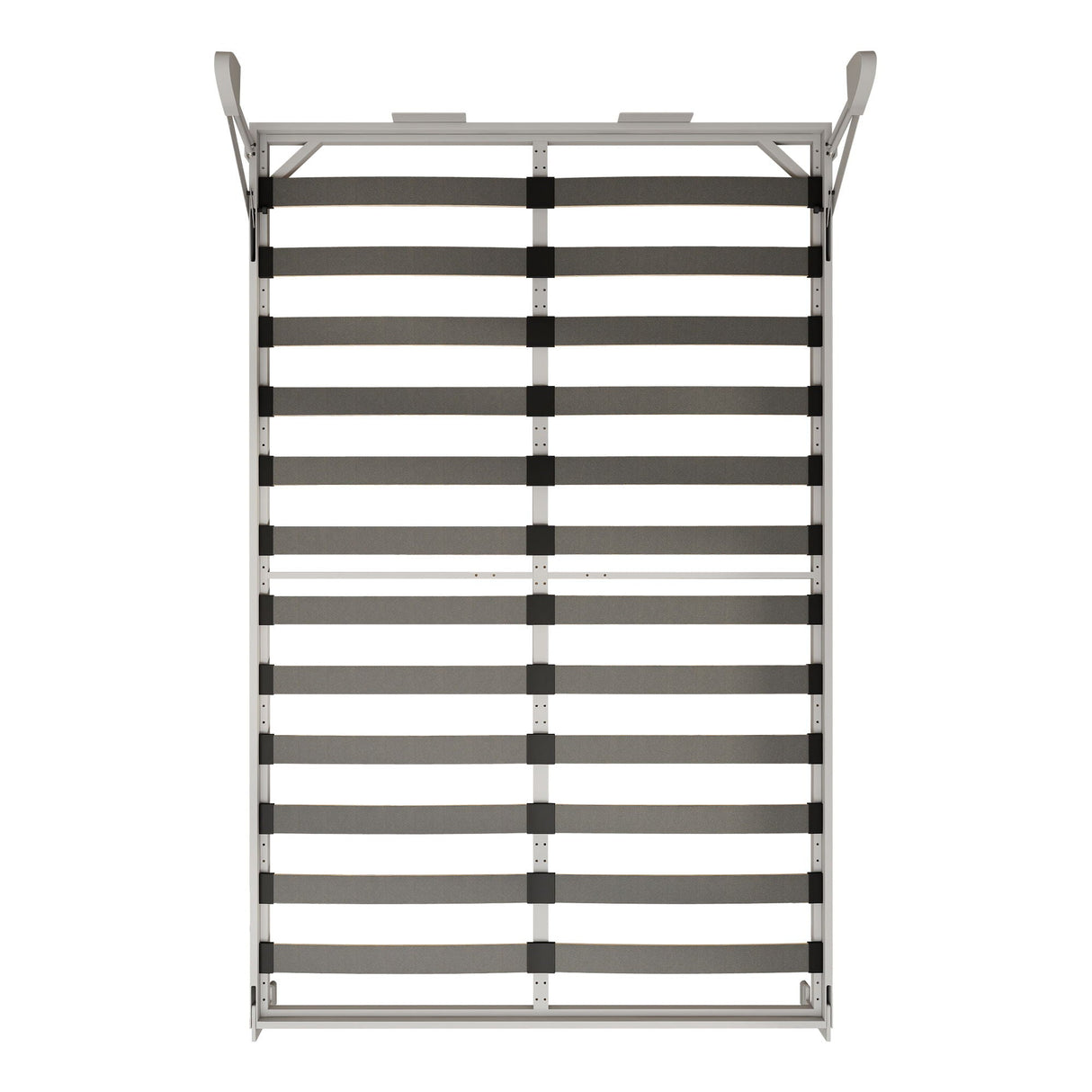 Queen Size Vertical Murphy Wall Cabinet Folding Bed With Automatic Legs - Gray
