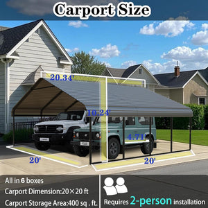 Heavy Duty Carport 20 x 20 Shelter