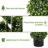7FT Spiral Topiary Trees Artificial Outdoor Faux Boxwood Plants