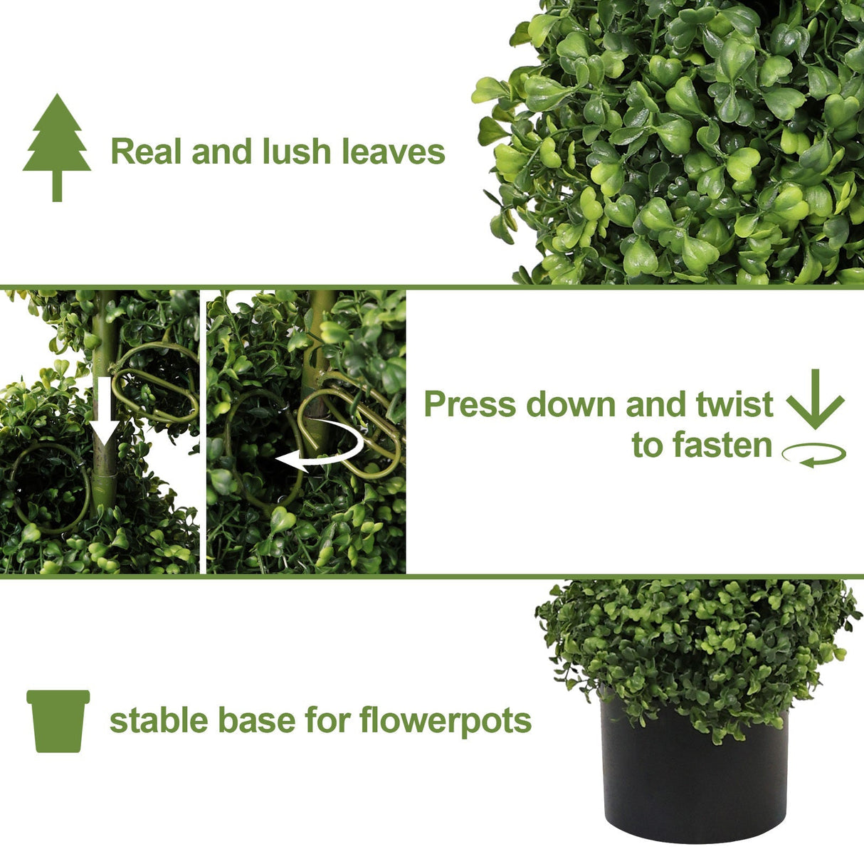 7FT Spiral Topiary Trees Artificial Outdoor Faux Boxwood Plants Large Twisted Green Potted Trees