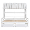 House Platform Beds With 2 Drawers, Side By Side Design