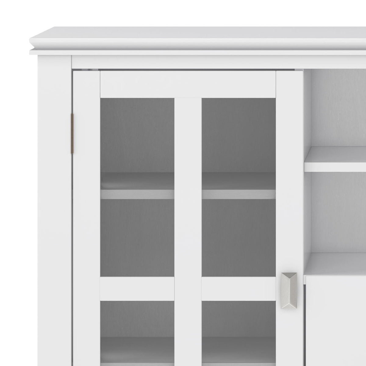 Handcrafted Tall TV Media Stand with Glass Doors and Storage - Multiple Colors