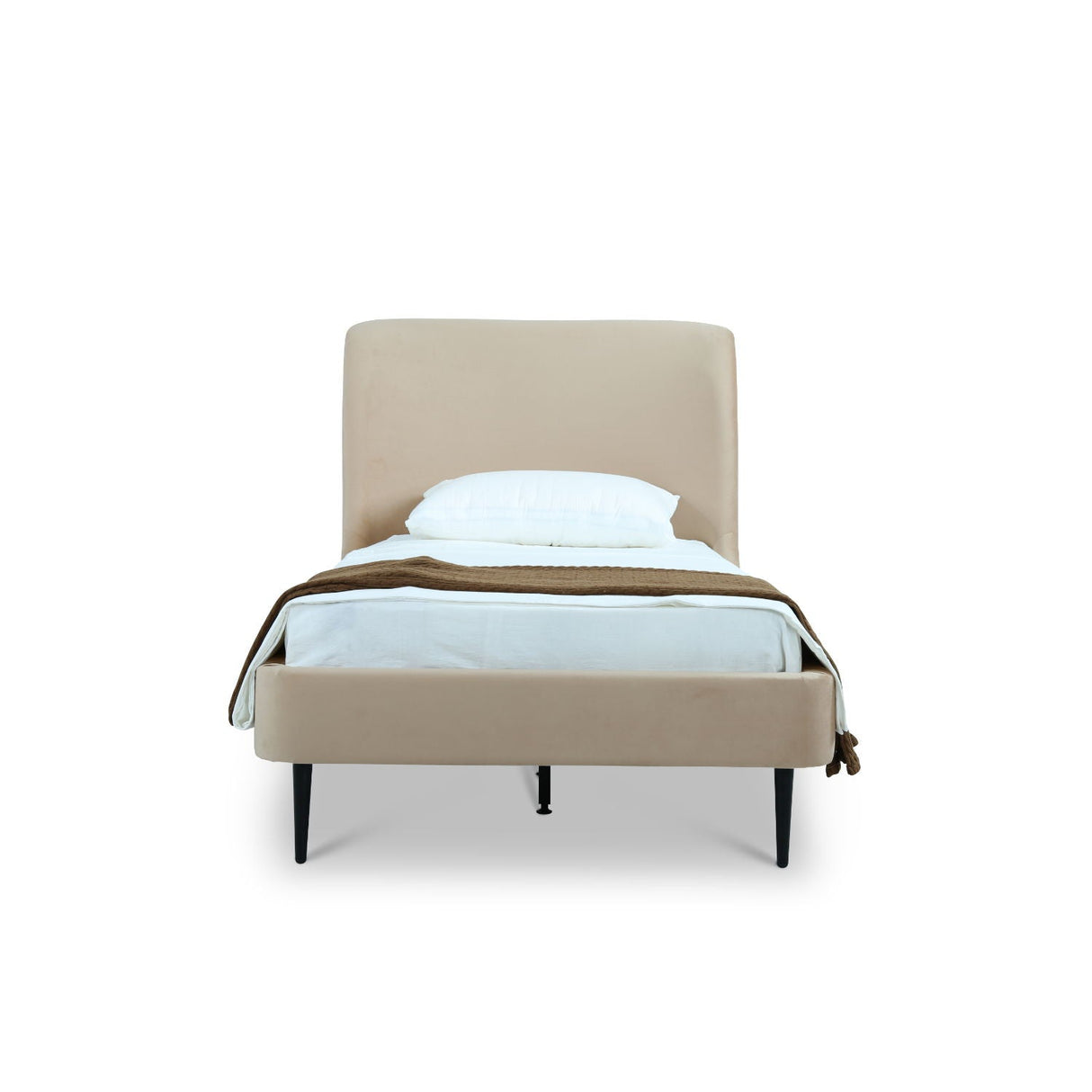 Heather - Upholstered Bed With Curved Headboard