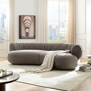 Modern Curved Sofa with Elegant Crescent Design