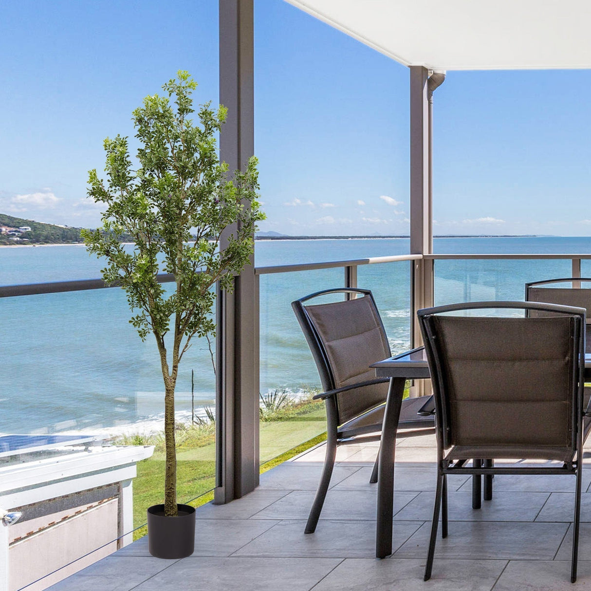 6FT Artificial Tree Tall Lifelike Greenery Plant