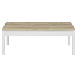 Quintara - 3 Piece Coffee Table Set - Natural / White
