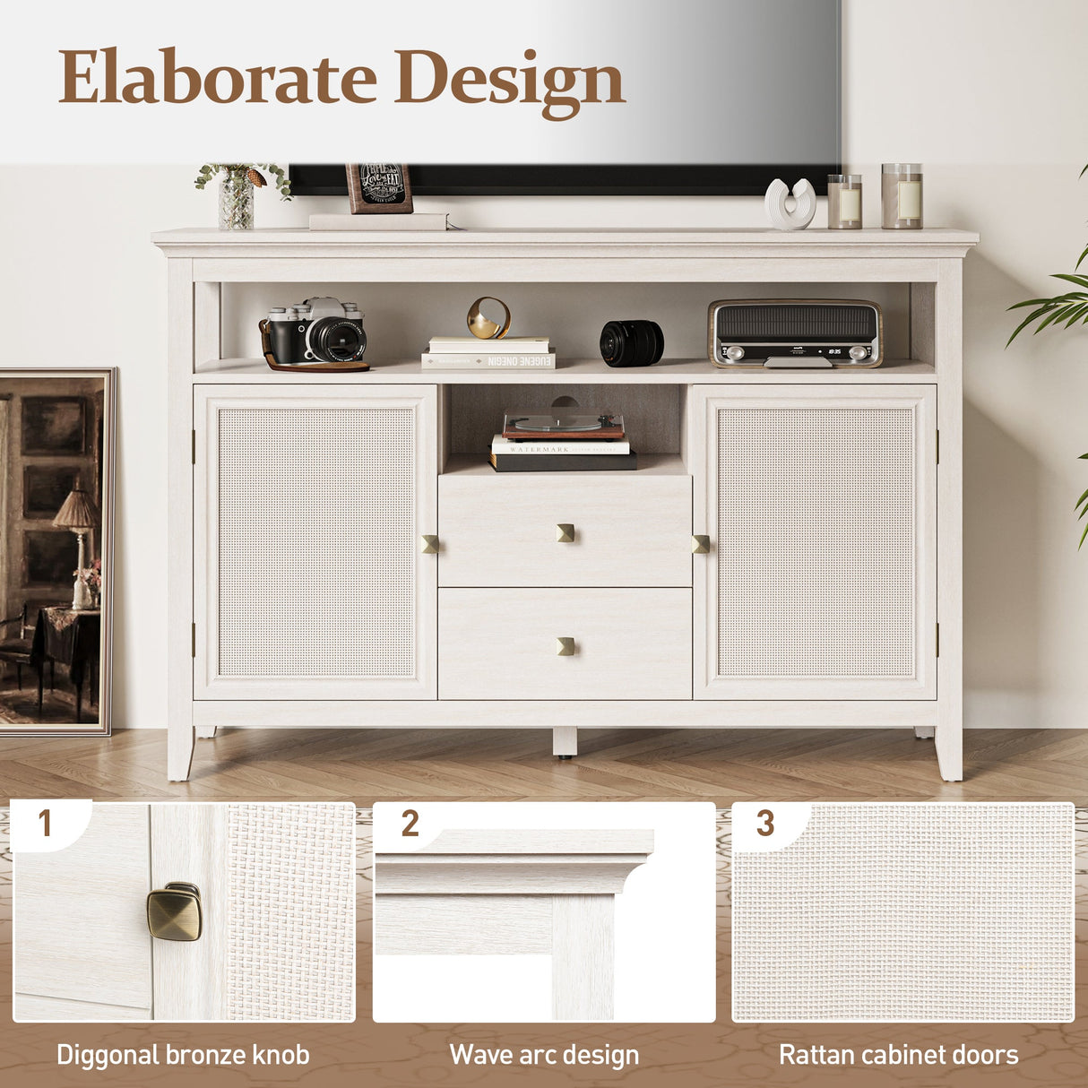 Boho Rattan Sideboard