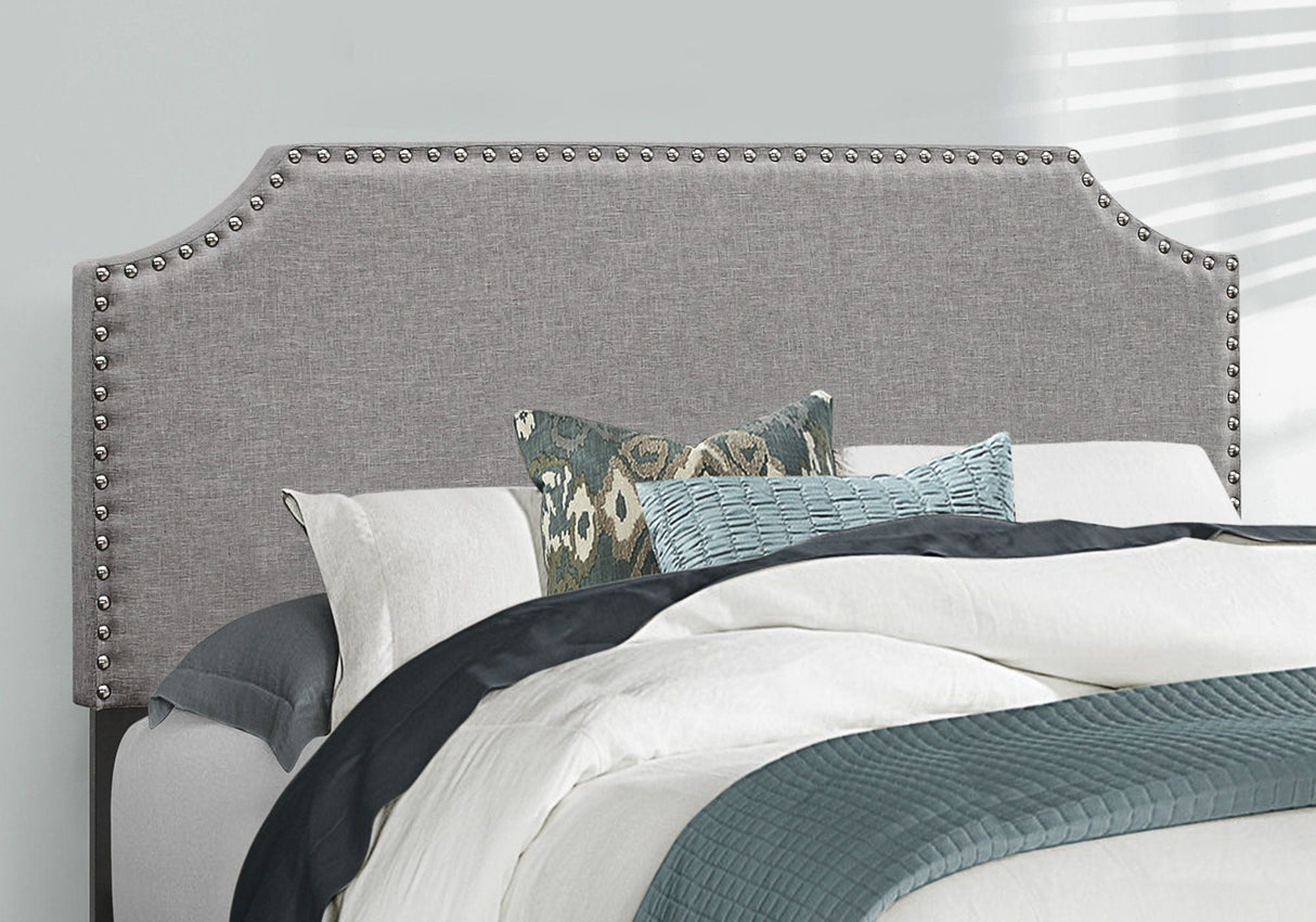 8th Street Transitional Full Upholstered Bed - Gray