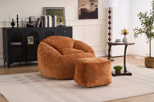 Foam Bean Bag Chairs for Adults and Teens with Ultra Soft Chenille Cover