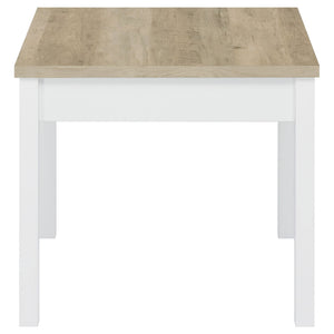 Quintara - 3 Piece Coffee Table Set - Natural / White