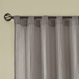 Solid Crushed Curtain Panel Pair (2 Pcs Window Panels) - Grey