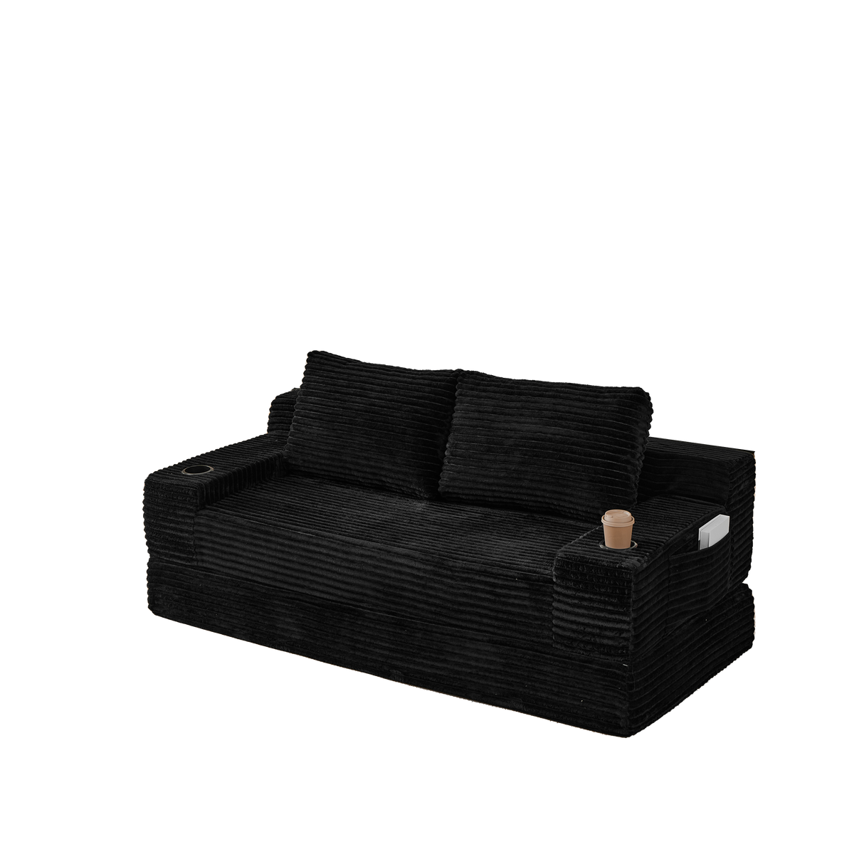 70.8-Inch Corduroy Two-in-One Sofa Bed