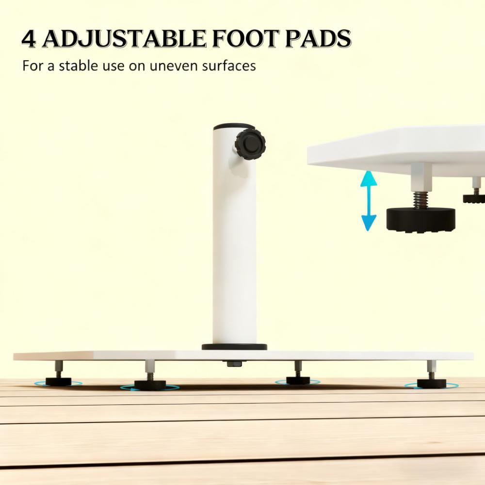 Metal Umbrella Stand Base with Adjustable Foot Pads