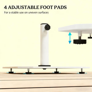 Metal Umbrella Stand Base with Adjustable Foot Pads