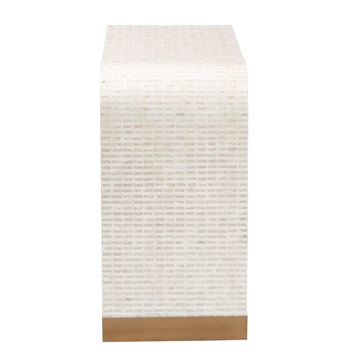 Console Table with Capiz Shell Mosaic Pattern