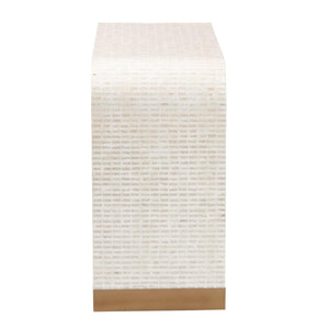 Console Table with Capiz Shell Mosaic Pattern