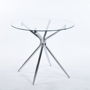 Compact Dining Table With Glass Top