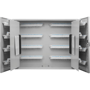 Adjustable Key Cabinet with Lock - Multiple Sizes, Gray or Black