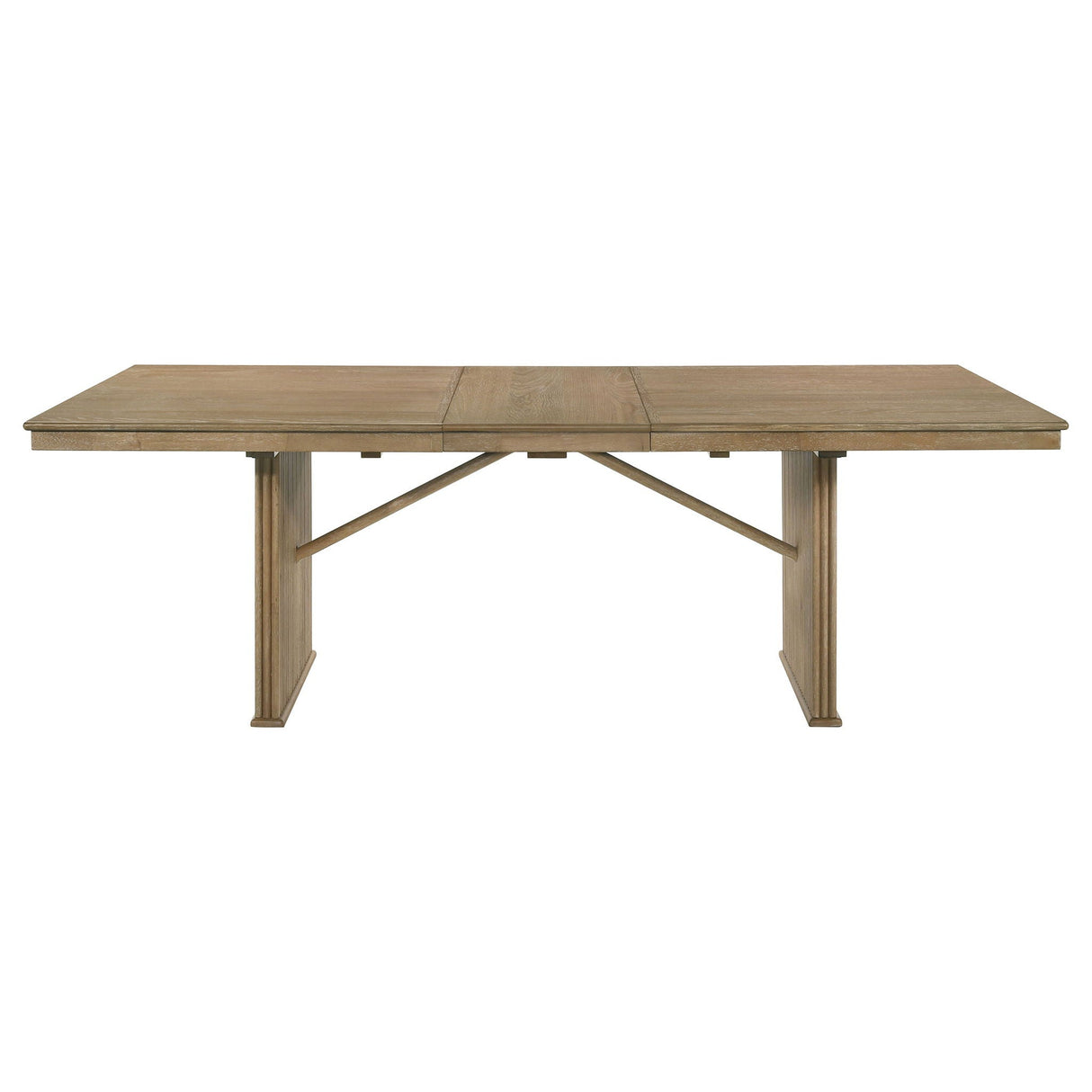 10 Piece Extension Dining Set With Upholstered Chairs And Matching Sideboard - Light Brown