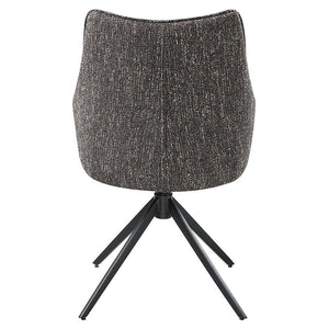 Malika - Side Chair With Swivel (Set of 2) - Brown Chenille