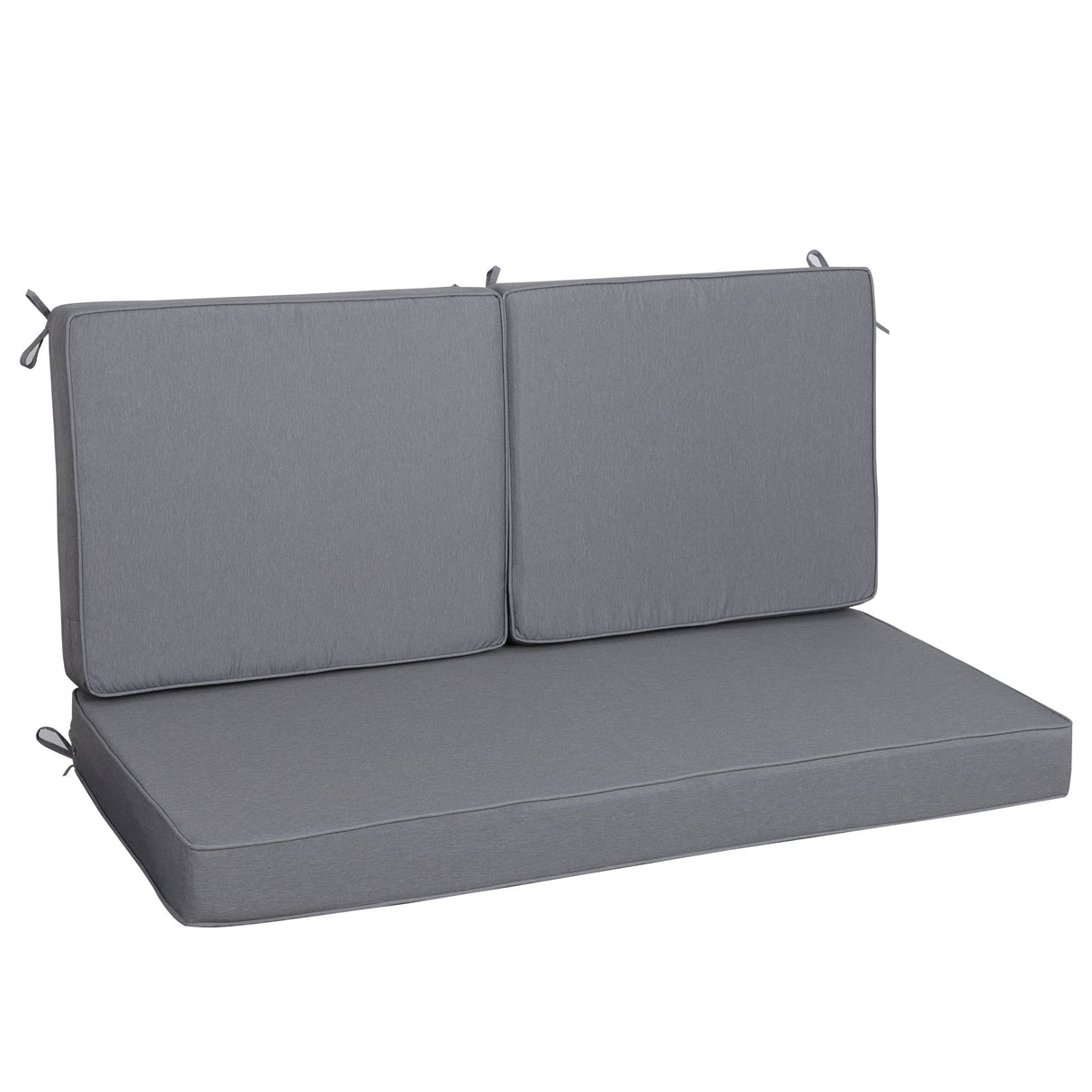 Set of 3 Outdoor Loveseat Cushion Set 48 x 24 Inch - Gray