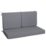 Set of 3 Outdoor Loveseat Cushion Set 48 x 24 Inch - Gray