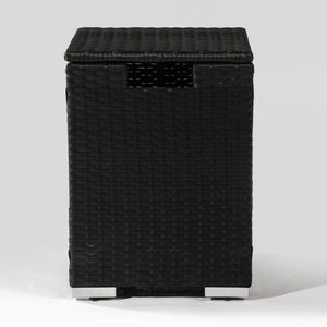 32" Propane Gas Fire Pit Table with Propane Tank Cover - Dark Gray