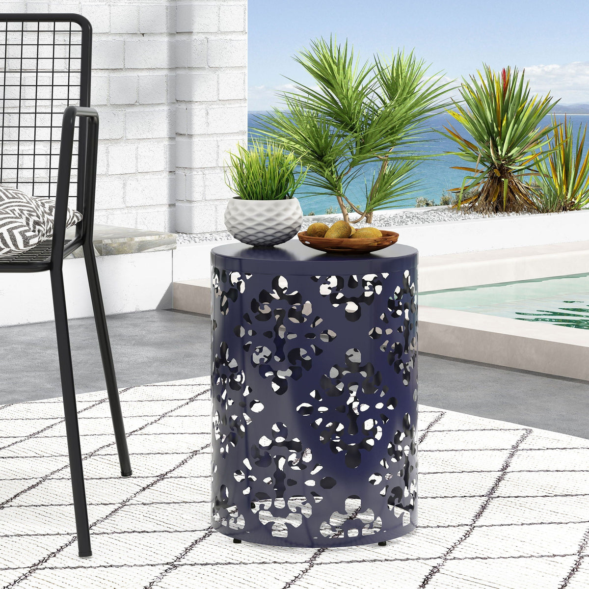 Outdoor Metal Modern Design End Table