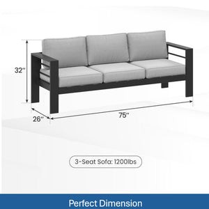 Outdoor Patio Set With All-Weather Thick Cushions