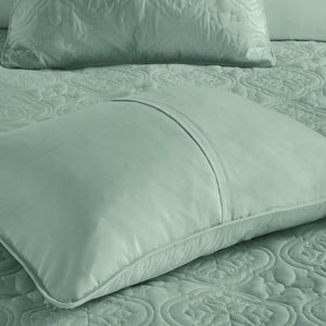 3 Piece Reversible Bedspread Set Seafoam King/Cal King