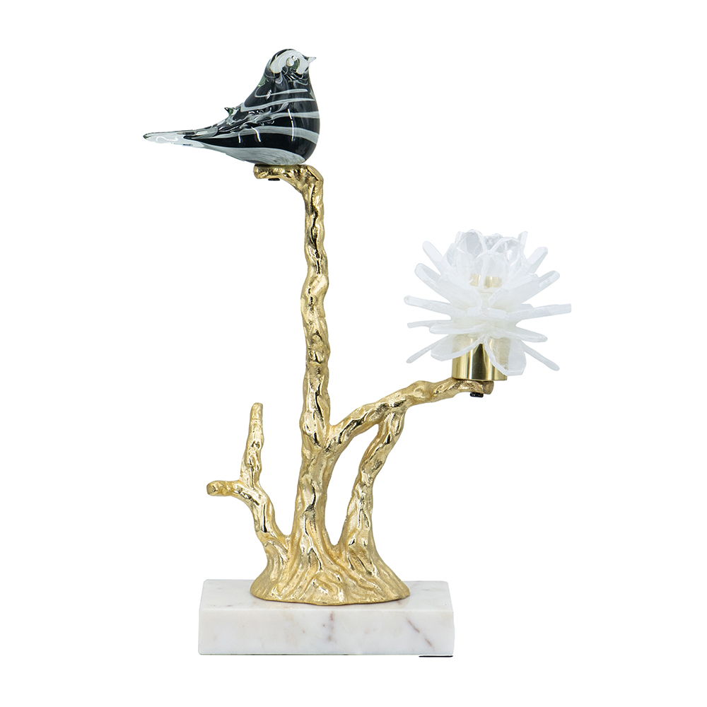 Aluminum Candle Holder With Marble Stand