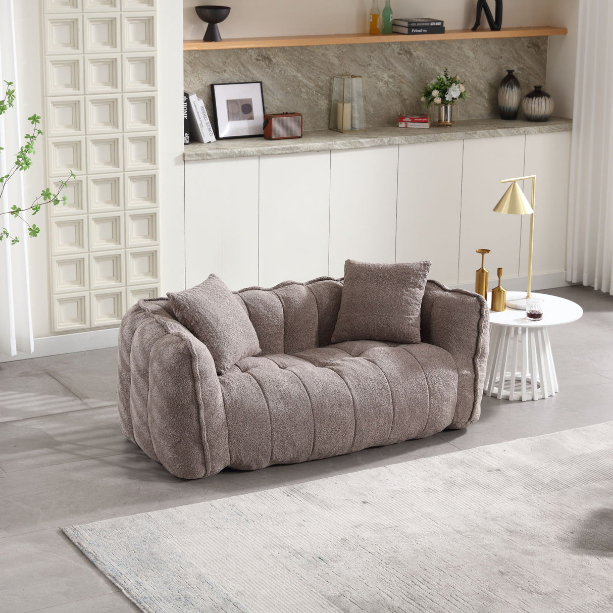 Cozy Beanbag Chair With High Resilience Foam Core For 2