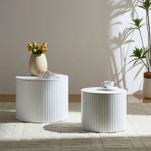 Handcrafted Nested Table Set, 2 Pieces