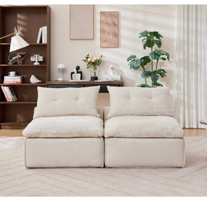 Modular Sofa with Soft Chenille Fabric