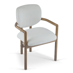 Upholstered Arm Dining Chairs (Set of 2)