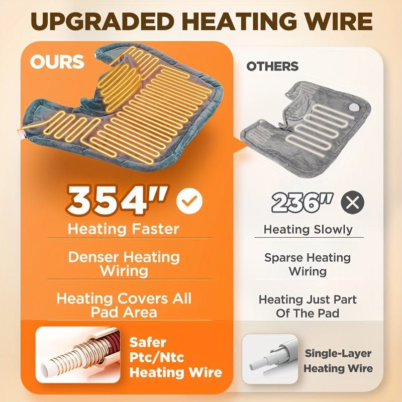 Graphene Heating Pad for Neck & Shoulders – Weighted, 6 Heat Levels, Auto-Off