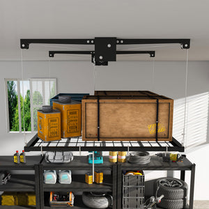 Overhead Garage Storage Rack 4x4 FT for High Ceilings