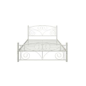 Unique Flower Sturdy System Metal Bed Frame With Headboard And Footboard