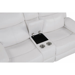 Blanche - Console Reclining Loveseat With LED Lights And Speakers